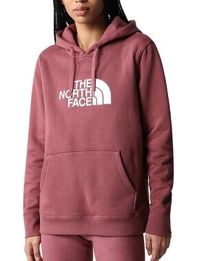 Sz S The North Face Cotton Blend Drew Peak Women's Dusty Rose Pullover Hoodie